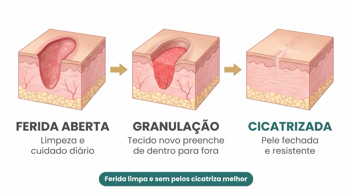 Cicatrização do cisto pilonidal, como acelerar o processo e o que fazer quando a ferida não fecha