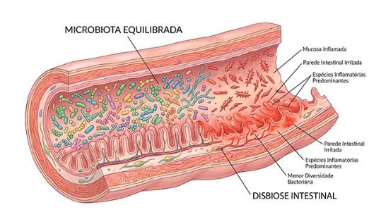 Disbiose intestinal: o desequilíbrio que afeta muito além da digestão