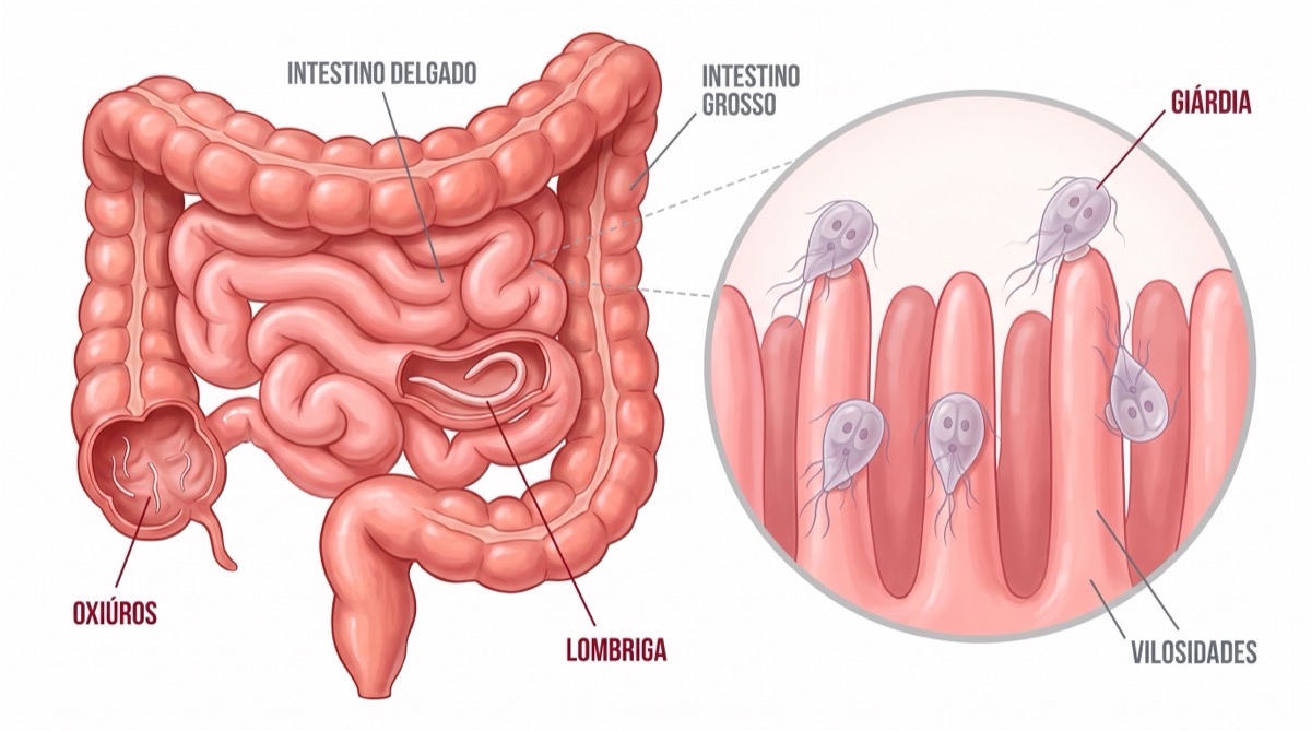 Parasitas intestinais, o hóspede indesejado que pode estar por trás dos seus sintomas digestivos